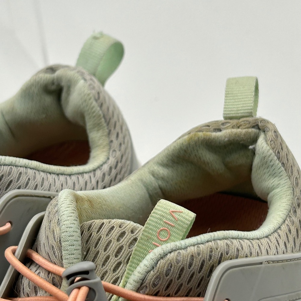 Vionic Berlin Sneakers Womens 9 Grey Mint Green Bungee Lace Athletic Gorpcore - Picture 4 of 9